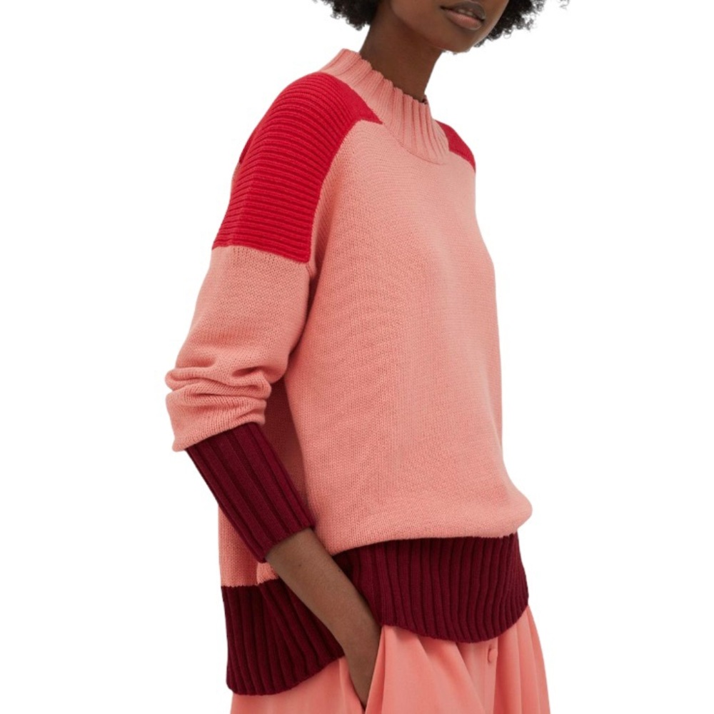 Chinti & Parker Dusty-Rose Cotton Comfort Sweater
